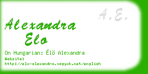 alexandra elo business card
