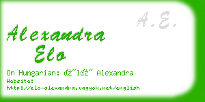 alexandra elo business card